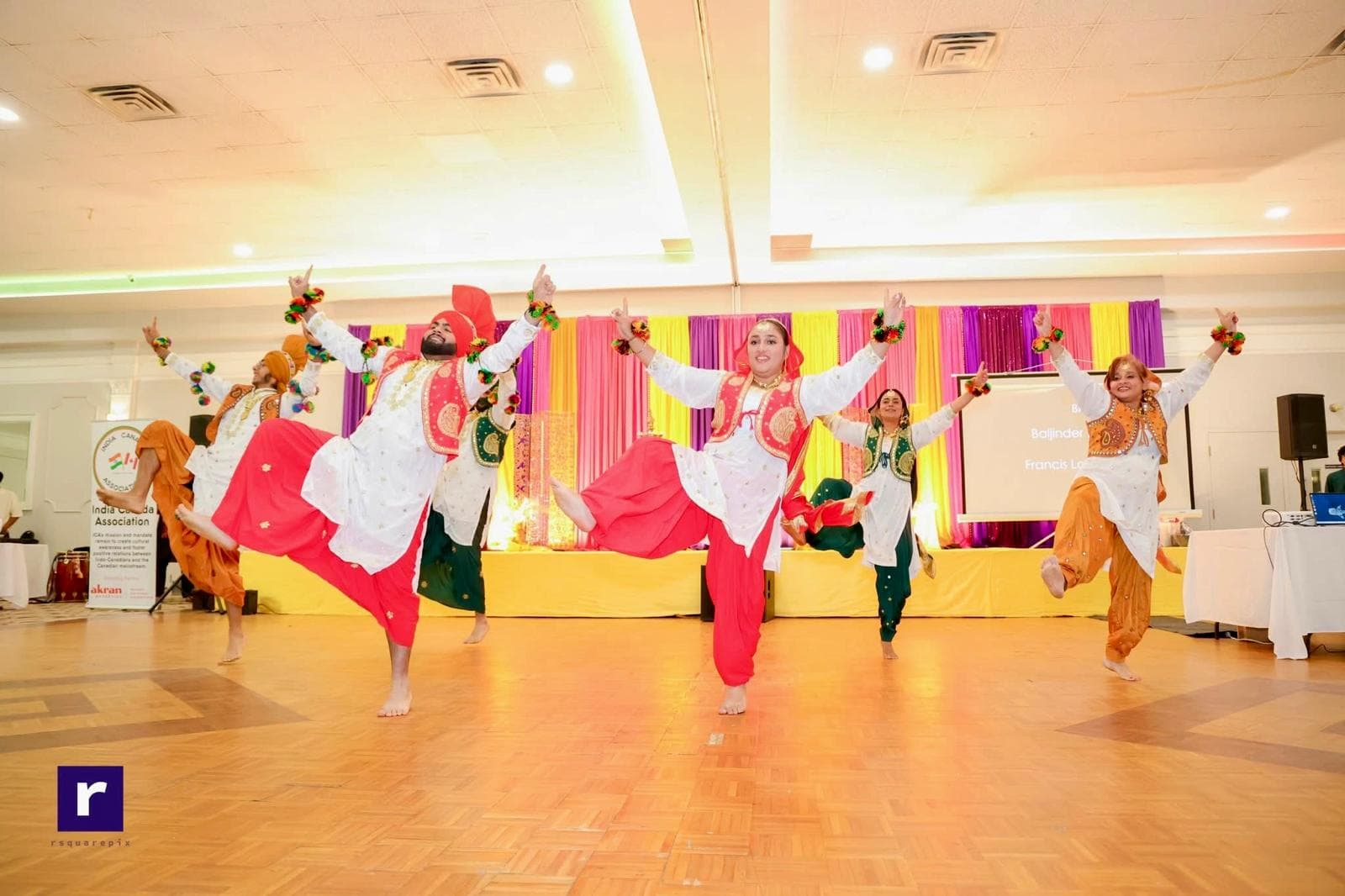 Bhangra troupe performing